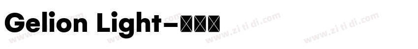 Gelion Light字体转换